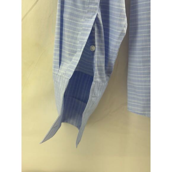 Kenneth Cole Men's XL Blue Button Down Cuff Link Shirt - Picture 4 of 10